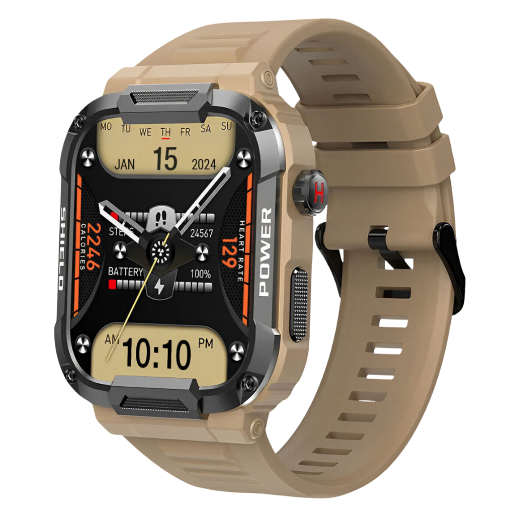 Smartwatch Rugged Outdoor Fitness Tracker Black