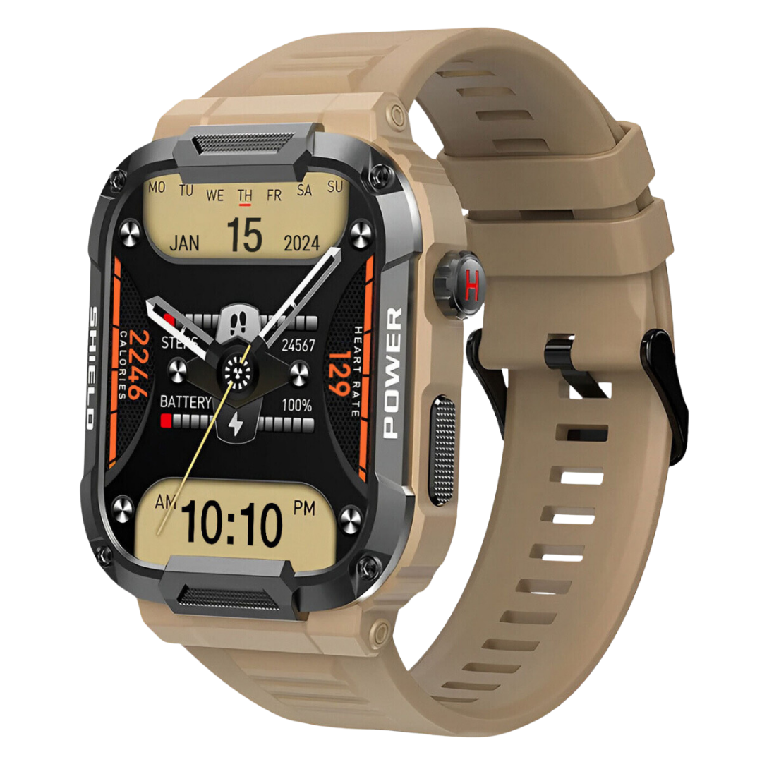 Smartwatch Rugged Outdoor Fitness Tracker Black