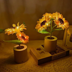 Sunflower Lamp Artificial Sunflower in Pot with LED Lights for Valentine's Day, Mother's Day and Birthday Gifts