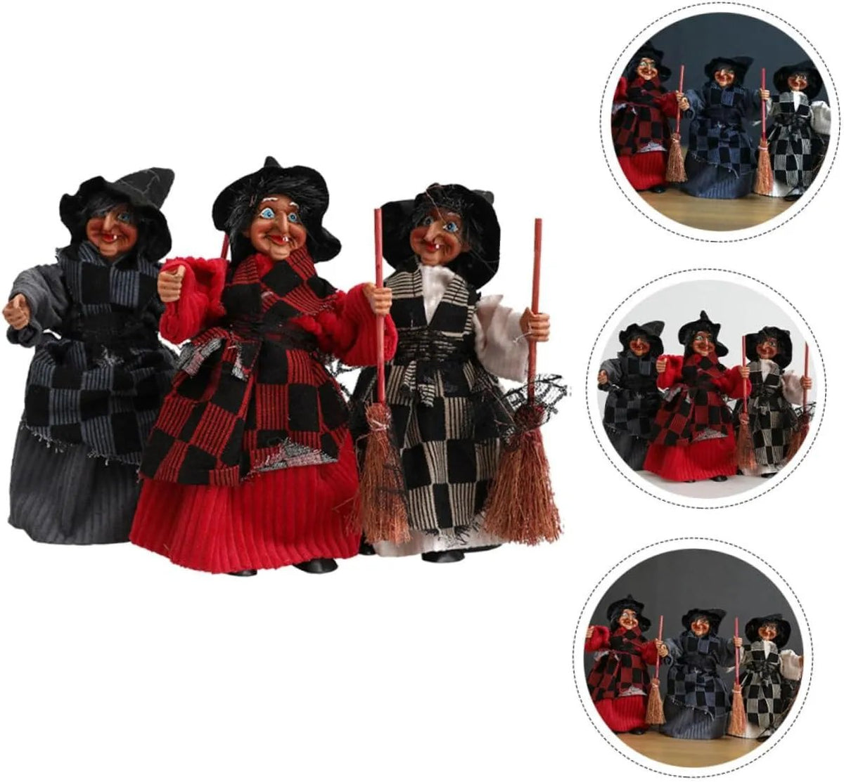 Halloween Witch Doll Statue Decor Desktop