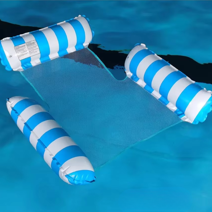 Inflatable Water Hammock Recliner Pool Float Lounge Bed