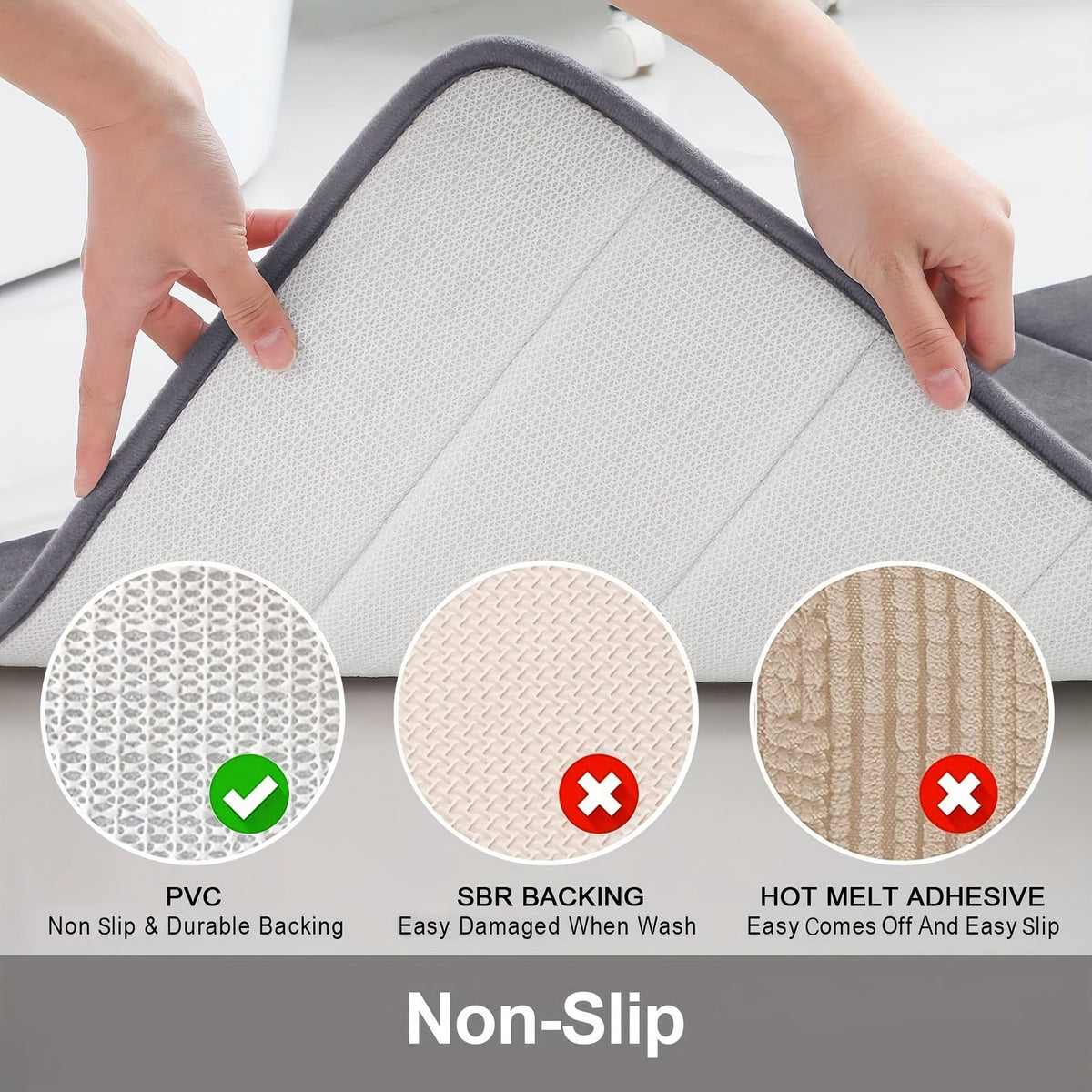 Livia | Non-slip bath mat for bathroom comfort
