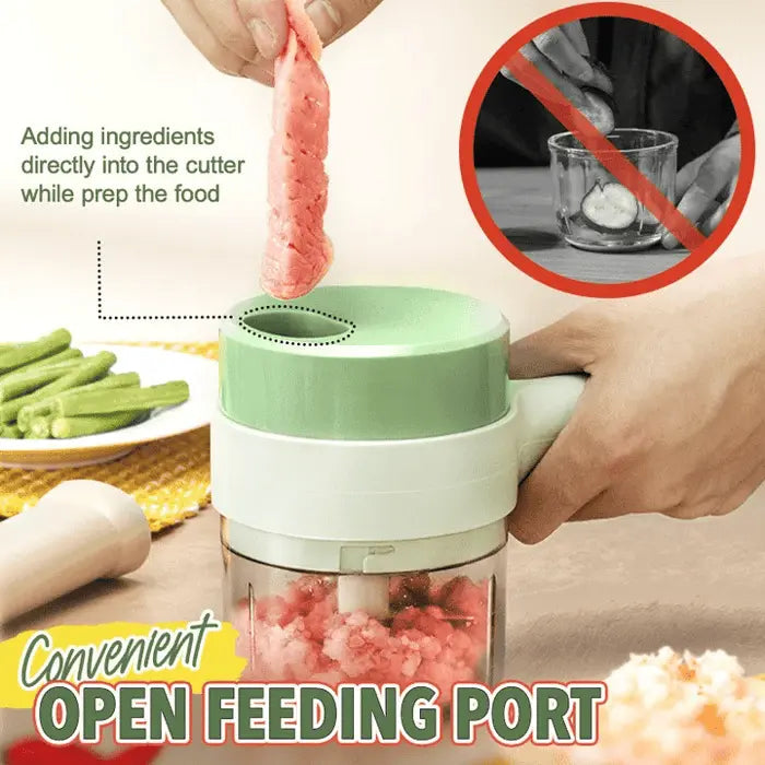 4-in-1 Electric Kitchen Package includes chopper and cutting tool