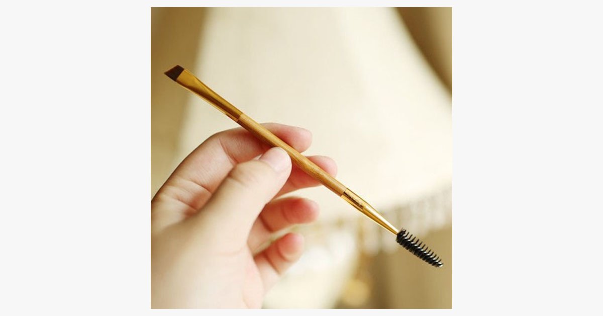 Double-sided eyebrow brush - Sharper eyebrows and voluminous lashes