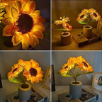 Sunflower Lamp Artificial Sunflower in Pot with LED Lights for Valentine's Day, Mother's Day and Birthday Gifts