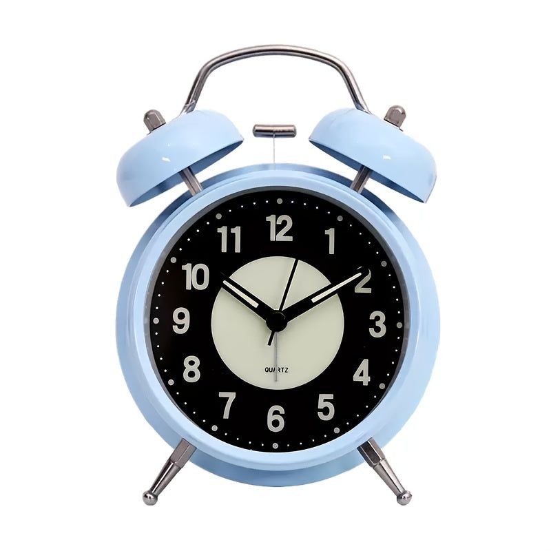 LuminousTime - Elegant Metal Alarm Clock with Gentle Lighting for Peaceful Mornings and Nights