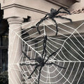 WebCreeper Halloween Decoration Set – 2 Giant Spiders 50cm with Stretchy Spider Web