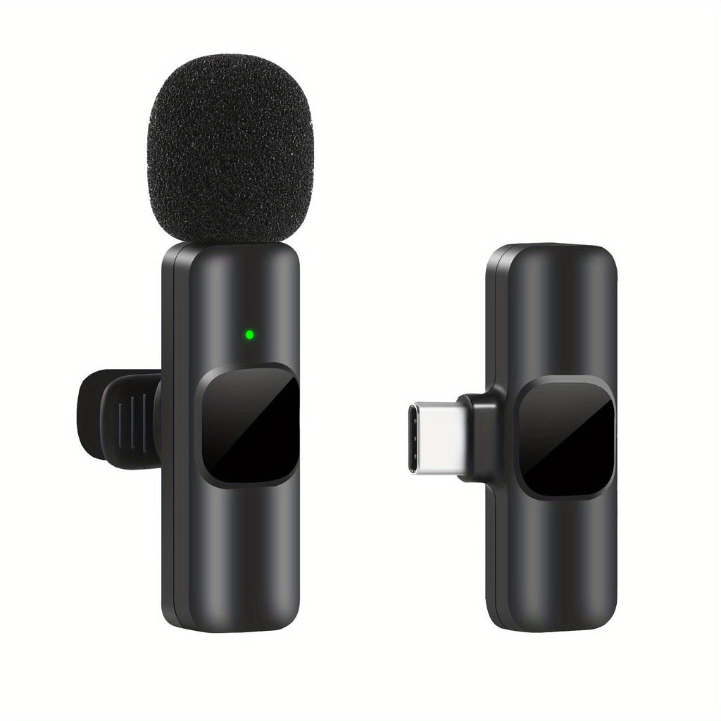 Wireless Lavalier Microphone for Video Recordings and Livestreaming – Compact Design with High Sound Quality and USB-C Connection