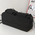 UrbanLiner Nylon Messengerbag – Black Shoulder Bag with Zipper for Daily Use