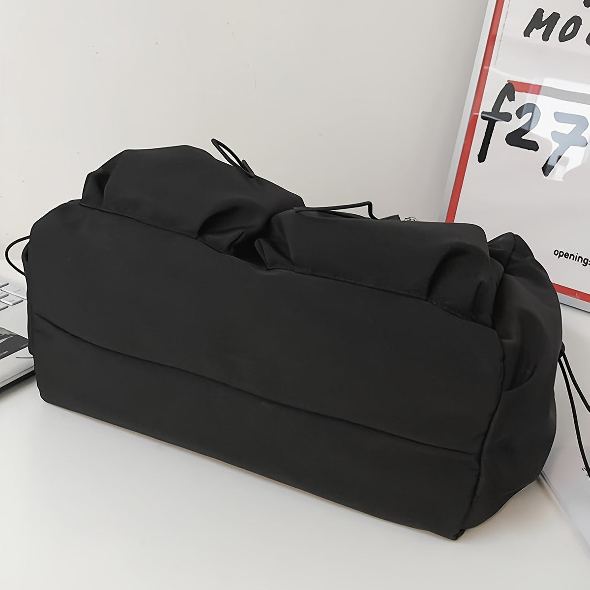 UrbanLiner Nylon Messengerbag – Black Shoulder Bag with Zipper for Daily Use