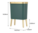 GoldenSlim Modern Trash Can with Lid