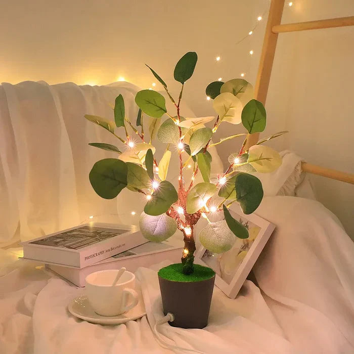 FestiGlow - Christmas glow LED night light with decorative pot