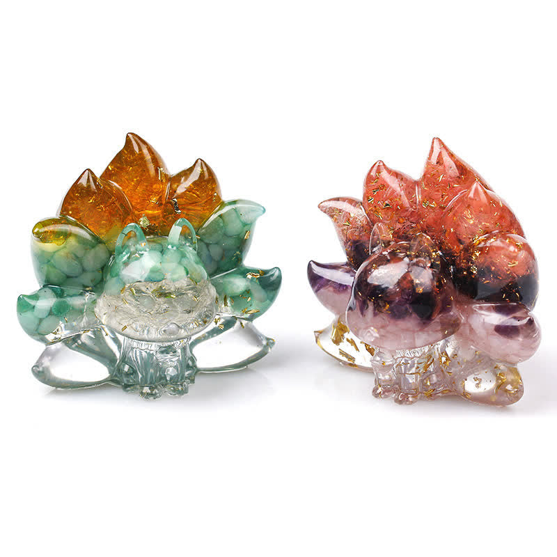 Nine-Tailed Fox Gemstone Decoration