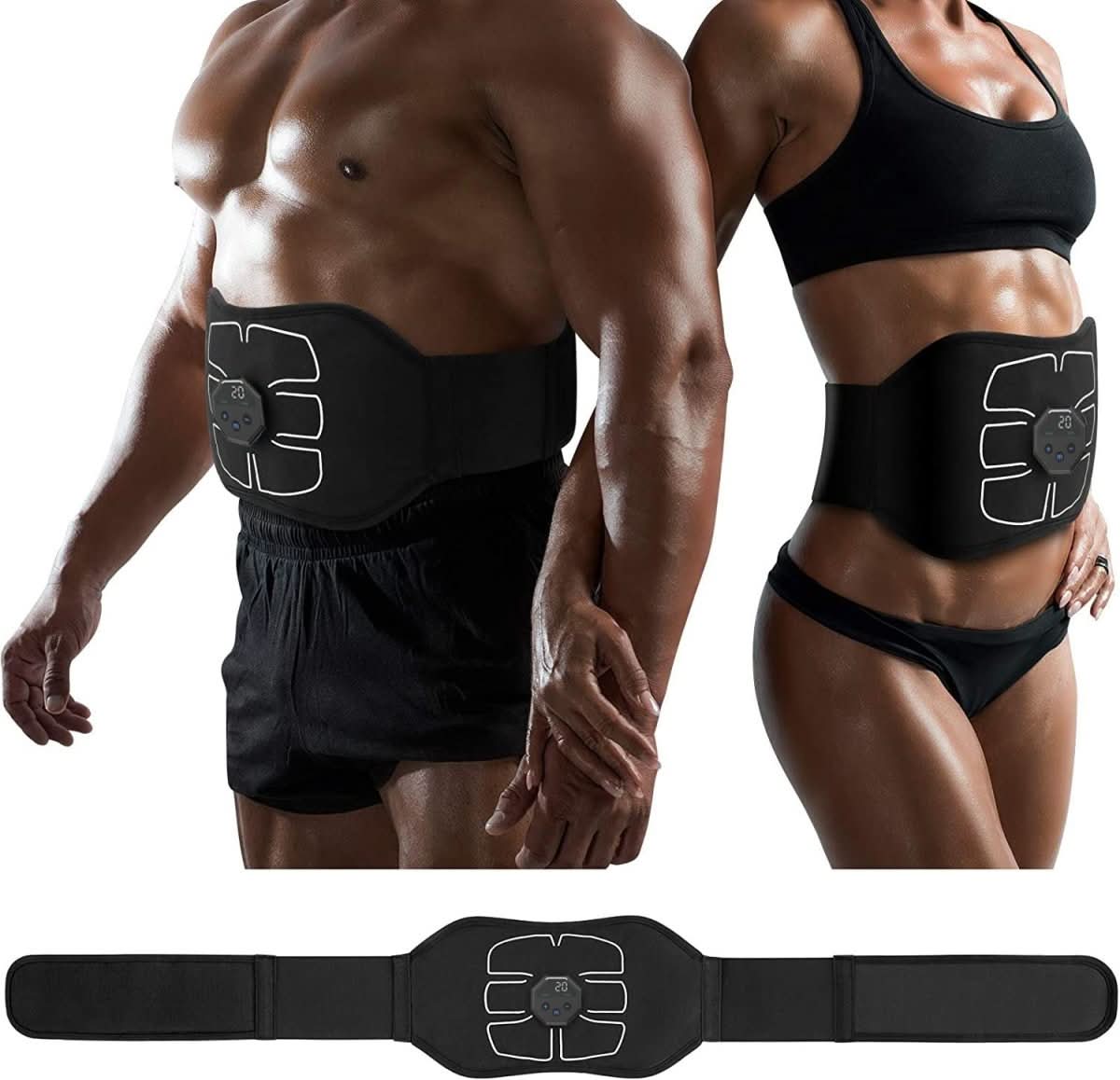 EMS abdominal muscle trainer for effective home training