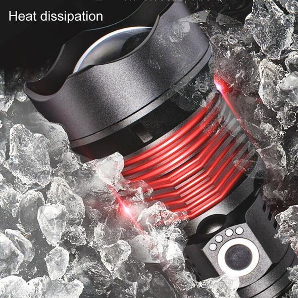 High-Power Waterproof LED Flashlight | 30,000–50,000 Lumens Rechargeable Torch