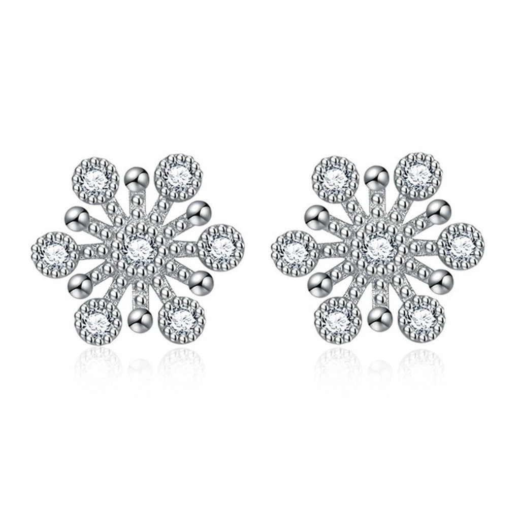 Silver Snowflake Earrings