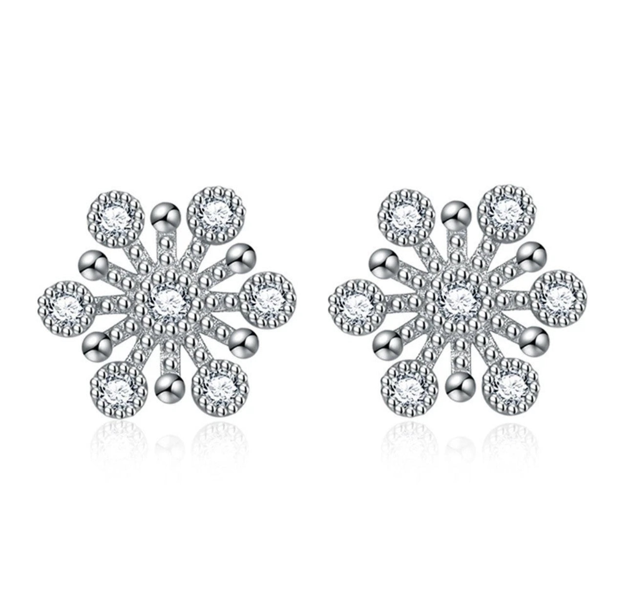 Silver Snowflake Earrings