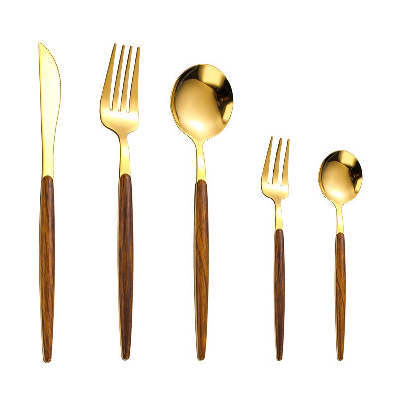 Wooden Handle Cutlery Set