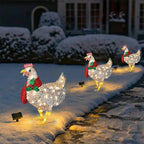 Bright Chicken with Scarf Christmas Decoration