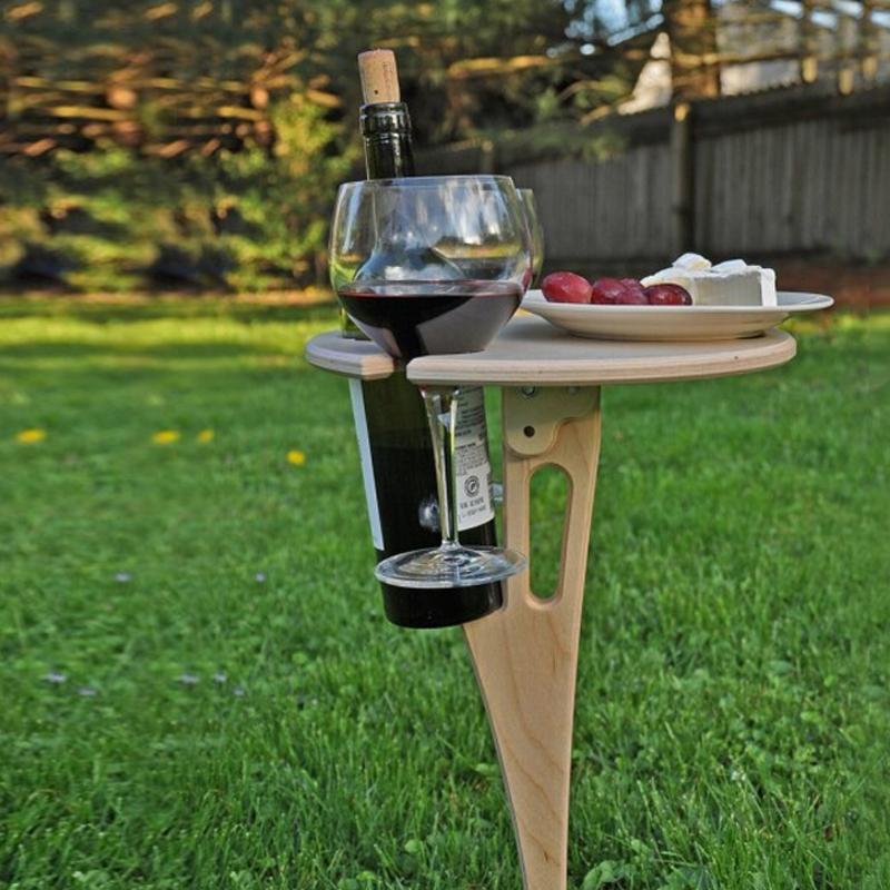 Outdoors portable DIY wine table