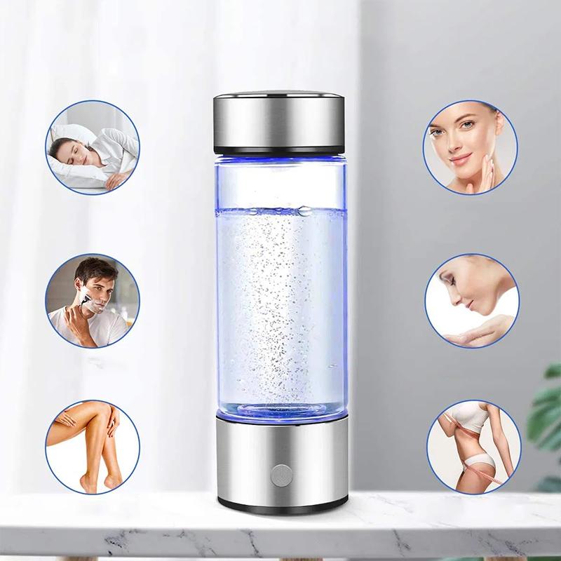 Water bottle for hydrogen generation