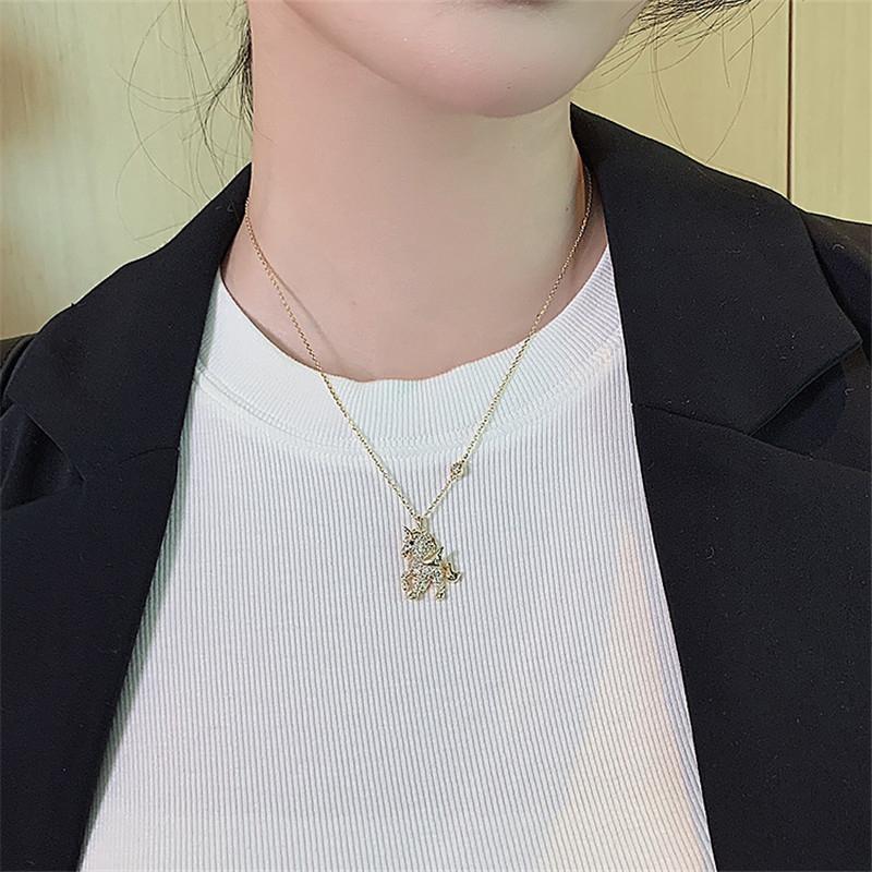 Beautiful Angel Horse Pendant Necklace