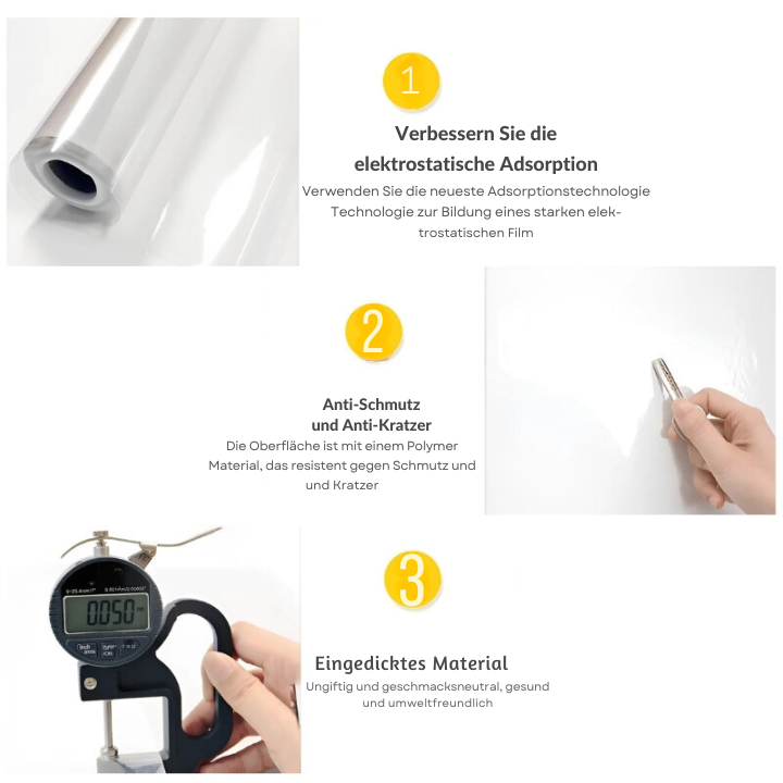 Eco-friendly electrostatically absorptive wall protection film