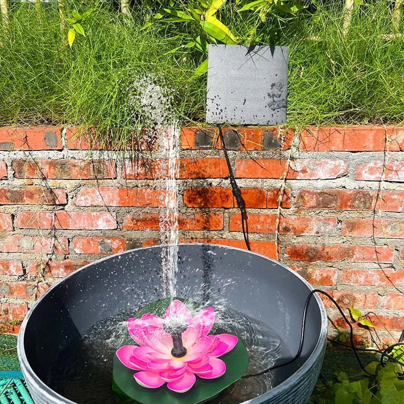 Lotus-shaped solar fountain pond decoration