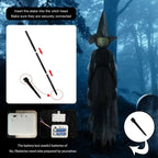 Glowing Hand-Holding Halloween Witch Decor