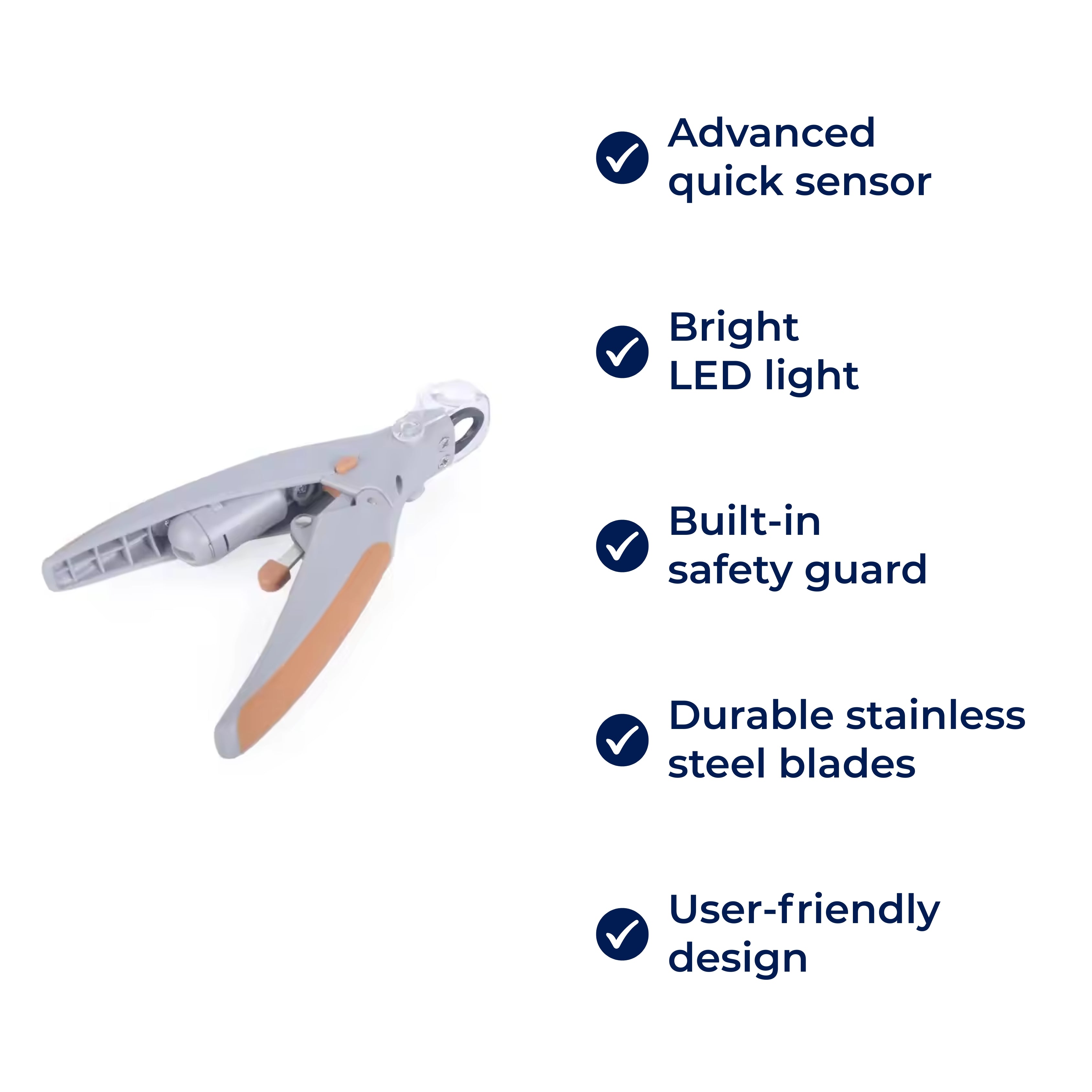 PawSure | Pet Nail Clipper - Quick Sensor - LED Light - Safety Guard - Stainless Steel Blades - Safe, Easy and Precise Nail Trimming