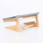 Ergonomic Neck Support – Ventilated Natural Wood – Prevents Overheating – Ideal for Home & Office Use