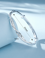 Elegant Woven Silver Bracelet