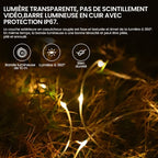 Portable, expandable, waterproof string lights for outdoor use