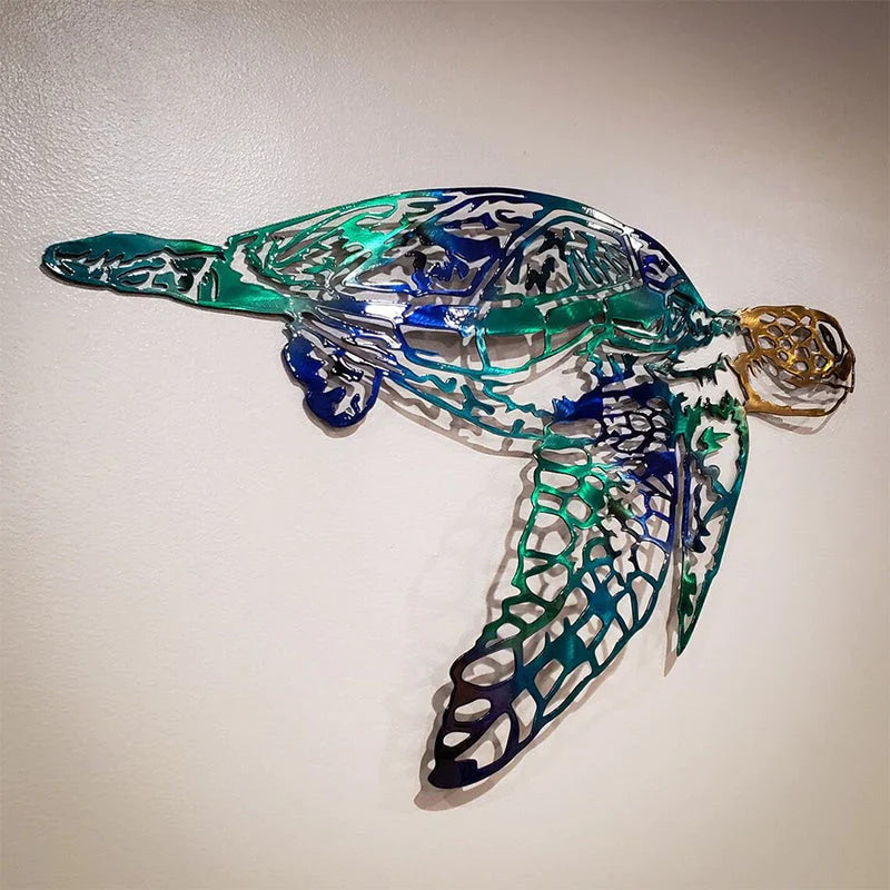 Sea creature ornaments made of metal
