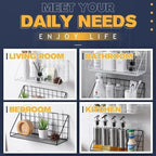No-Drill Wall Hooks with 7–8 kg Capacity for Smooth Surfaces