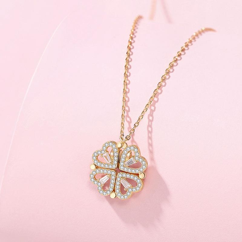 Hollow Four Leaf Clover Necklace