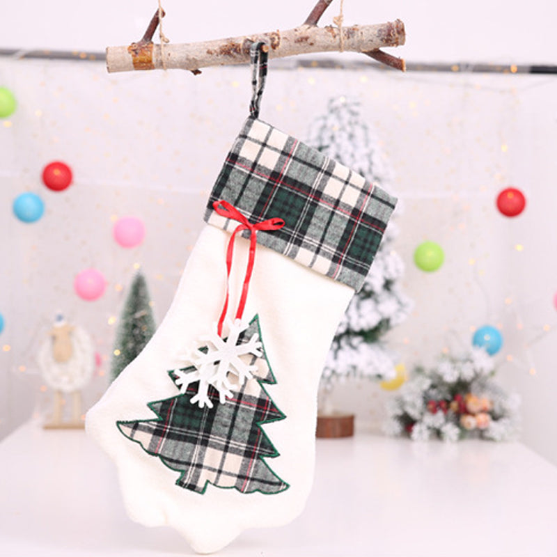 Checked Christmas Socks