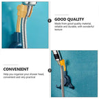 Shower shelf with hooks