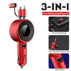3-IN-1 Telescopic Mobile Charger