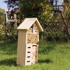 Insect house made of wood – Bee and insect friendly habitat for garden and terrace