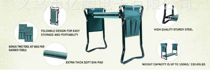 Garden Stool with Bag – Collapsible Seat and Workspace for Gardening
