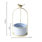 Flower plant pots with bird design for stylish decoration