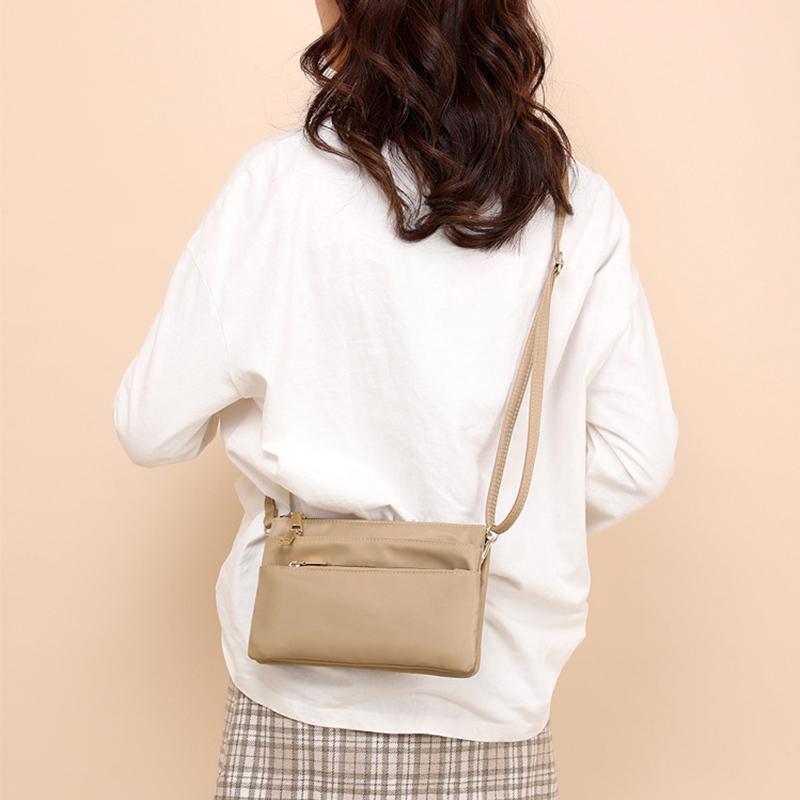 Multilayer Nylon Crossbody Bag