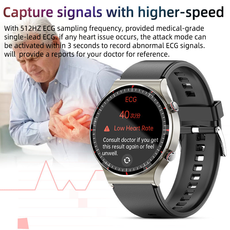 CFDA EKG Blood Oxygen Heart Rate Health Monitoring Smart Watch