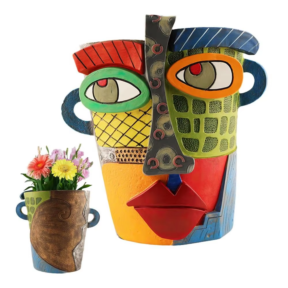 Abstract Face Flower Pot