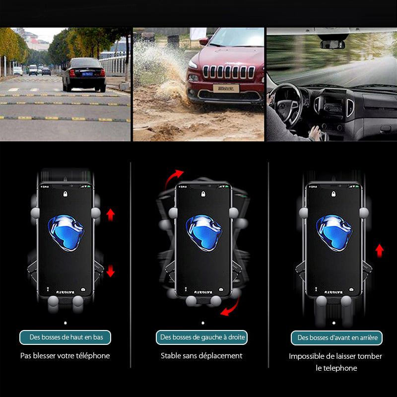 Removable smartphone holder for car