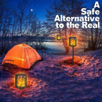 Solar LED Flame Lantern – Decorative Outdoor Lighting for Garden and Terrace with Hanging Possibility