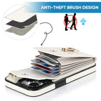 Leather Wallet Case with Ring & Lanyard for iPhone
