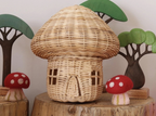 Handcrafted Rattan Mushroom House Ornament – Beautiful Woven Decoration for Home
