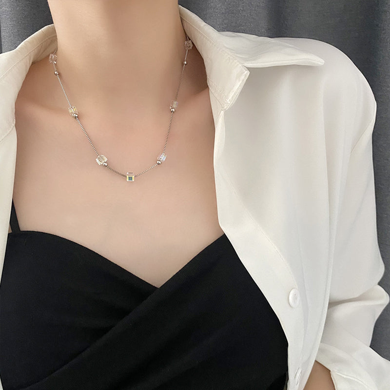 Niche Design Crystal Bead Necklace